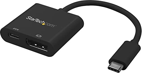 StarTech USB-C auf DisplayPort 1.2 Adapter, 4K 60Hz, 60W PD, HBR2 | DP Alt Mode, Pass-Through, Laptop laden, Thunderbolt 3 kompatibel, HDCP 2.2, Treiberlos