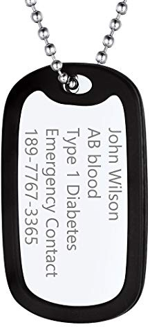 Richsteel personalisierte Dog Tag Anhänger für Foto/Text Herren Damen Kette Militär Armee Erkennungsmarke Anhänger mit Geschenkebox als Bedeutsame Geschenke