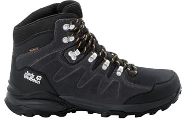 Jack Wolfskin Herren Refugio Texapore Mid M Walking Schuh, Phantom Burly Yellow Xt, 44.5 EU