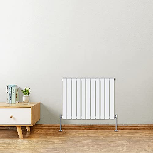Warmehaus 600 x 750mm Horizontal Flat Panel Double Column Radiator White | Designer Radiators, Modern Central Heating Radiator, Wall Mounted Radiator, Bathroom Kitchen Radiator, Double Radiator