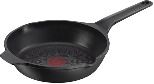 Tefal Robusto Aluguss Bratpfanne 24cm, Pfanne Induktion mit Antihaftversiegelung,Thermo-Signal bei idealer Brattemperatur, für alle Herdarten geeignet, einfache Reinigung, spülmaschinenfest, E24904