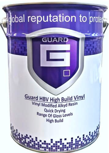 Guard HBV - High Build Vinyl Single Pack Primer Finish Paint for Galvanised Steel and Aluminium - Matt, 5 Litres (RAL 7016 (Anthracite Grey))