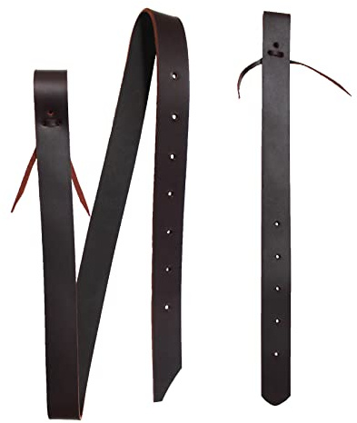 Horse Horse Western Saddle Leather Off Billet & Cinch Strap Set w/Holes 40425