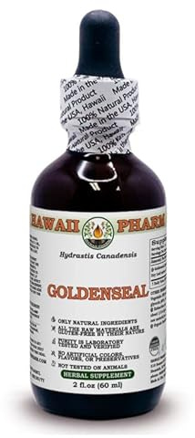 Hawaii Pharm Europe Goldenseal (Hydrastis Canadensis) Wurzelpulver ALKOHOLFREI Flüssigextrakt Glyzerit 60 ml