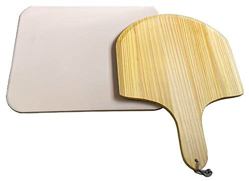 HUPYOMLER Tagliere per pizza in legno rotondo con mano pizza teglia da forno pietra tagliere piatto piatto pizza torta ispessito