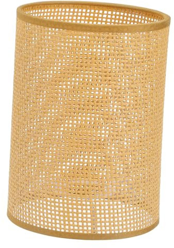 DECHOUS Rotin Tissé Abat-Jour E27 Baril Abat-Jour Clip-On Vintage À Côté Du Couvercle De Lumière Cylindrique Remplacement Pour Lustres Table Lampes De Bureau