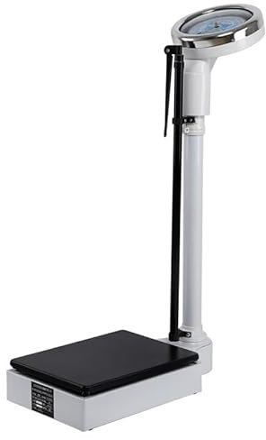 Höhen- und Gewichtswaage, mechanische Waage, medizinische Waage mit mechanischem Höhenstab, analogen Zifferblättern, ohne Batterien, for Körperuntersuchungszentren, Fitnessstudios (Size : 120kg)