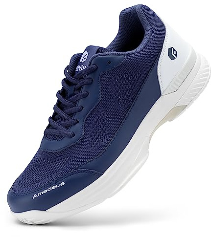 FitVille Extra Weit Tennisschuhe Herren rutschfest Hallenschuhe Atmungsaktiv Badminton Schuhe Bequemen Fitnessschuhe