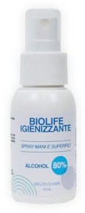 BIOLIFE IGIENIZZANTE | 3 confezioni Spray mani e superfici | ALCOHOL 80% | Brezza di mare | 60 ml