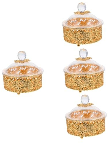 Ciieeo 4 Pièces Style Palais Sucrier Vintage Décor À La Maison Décor Rétro Boîtes À Sucre Récipient De Pot À Biscuits Pots De Bonbons Boîte Pour Comptoir De Cuisine Pot Mignon Café