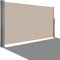 HOMEDEMO Seitenmarkise ausziehbar, 180 x 300+20 cm Khaki, Sichtschutz Sonnenschutz Markise, Windschutz Wasserdicht Seitenzugmarkise, Seitenrollo für Balkon, Terrasse, Garten