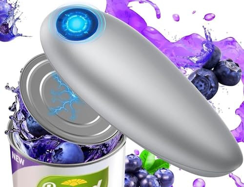 Abrelatas Eléctrico, Abrelatas Eléctrico para Personas Mayores Ayuda a los Enfermos de Artritis Abrelatas Sin Bordes Afilados, Abrelatas para Latas Redondas de Todos los Tamaños