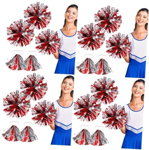 BESPORTBLE 16stücke Cheerleader Pompoms Handblumen Für Sportveranstaltungen Cheerleading-Training Und Team-wettkämpfe Mit Sicherem Finger- Design Leuchtendem