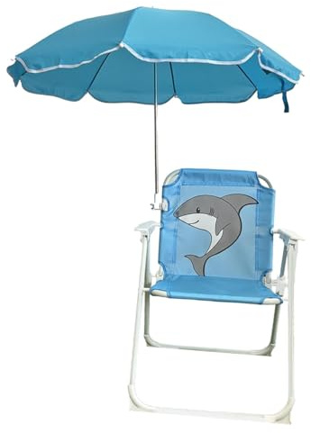 harayaa Kinder Outdoor Stuhl mit Baldachin, Leichter, Faltbarer Sitz für Abenteuer, Blau