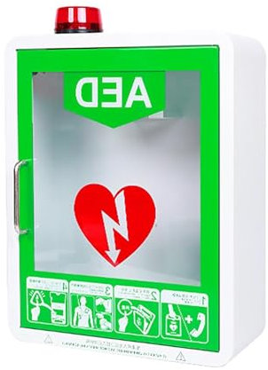 Herz-Defibrillations-Alarmbox, Erste-Hilfe-Schrank, AED-Schrank, AED-Defibrillator-Wandmontage-Aufbewahrungsschrank, passend for alle Marken von AED-Defibrillatoren, for Zuhause, Klinik, Büro, Hotel