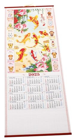 TOPBATHY Stabiler Schlangenkalender 2025 Chinesischer Wandkalender Für Bürobedarf Und Memoplanung