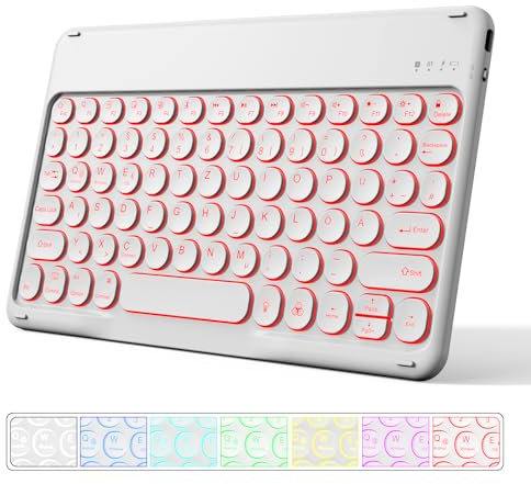 GKABXY Hülle mit Tastatur für iPad Air 11 Zoll 2025 2024 (M3/M2), iPad Air 5 4 2022/2020 10,9 Zoll, Soft TPU Rückschale mit Stifthalte, magnetisch Abnehmbare Folio Tastatur hülle, Gelb
