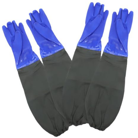 JECOMPRIS 2paare Lange Wasserdichte Gummihandschuhe Für Küche Und Wiederverwendbar Strapazierfähig Für Geschirrspülen Und Hausarbeit