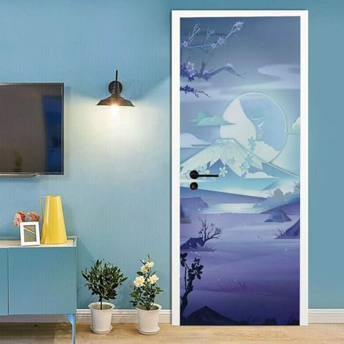 3D Türtapete Selbstklebend Alpine Baumlandschaft 80 X 200 Cm Diy Wandbild Pvc Wasserdicht Pvc Türtattoos Türposter Türaufkleber Fototapete Türfolie Für Tür,Wohnzimmer,Schlafzimmer,Küch-35969794584330