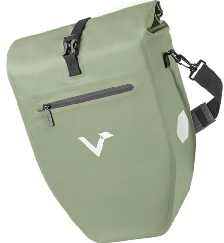 Valkental Große Wasserdichte Gepäckträgertasche mit Reflektoren – 28 L