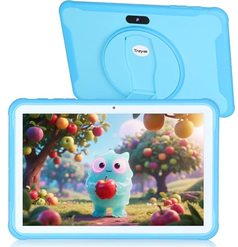 Kids Tablet, 10.1 Inches Tablet for Kids with Case Included, 64G Storage, Dual Camera, WiFi, Education Apps Pre-Installed, Parent Control, YouTube (Blue)
