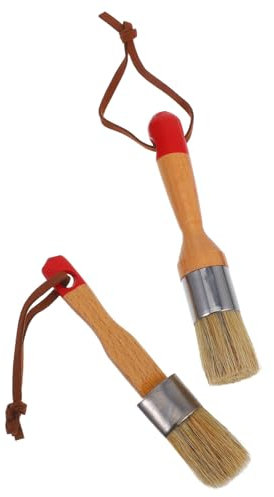 Tofficu Lot De 2 Pinceaux À Peinture Brosse À Poils pour Le Nettoyage Brosse À Poils Naturels Pinceau À Craie Petite Peinture À La Craie pour L'Artisanat Pinceaux À Craie