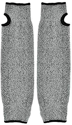 Haofy Sicherheits-Armschutz 45 cm HPPE+Polyethylen 5-stufiger Schnittschutz für Metallverarbeitung, Schneiderei, Bauarbeiten
