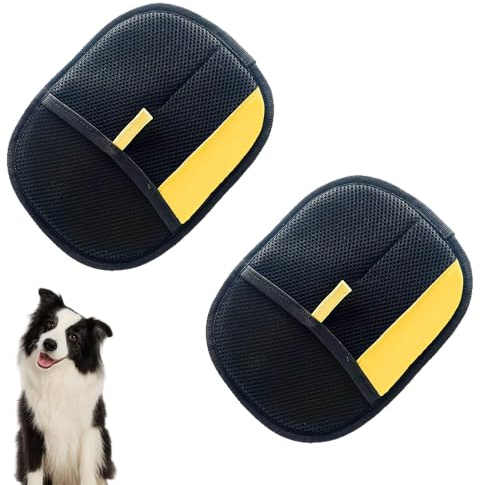 Pack of 2 Pet Hair Remover Glove, Cat Hair Remover Glove, Pet Hair Removal Paw Moon Glove, Pet Hair Glove, Fur Magnetic Gloves, Fur Care Glove Cat and Dog