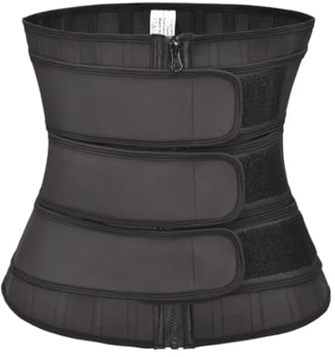 MKLHAVB Faja moldeadora de cintura de látex de 3 correas for mujer, faja moldeadora de cuerpo con 25 huesos de acero extraíbles, cinturón moldeador de abdomen.(4XL)