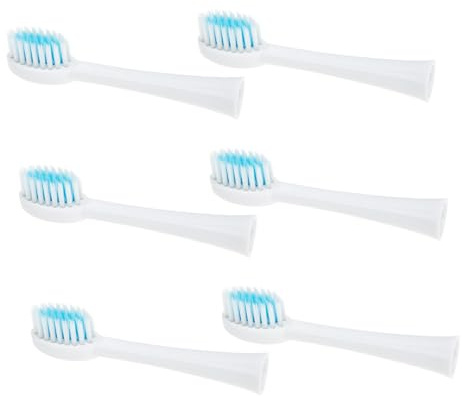 Cabezales de Cepillo de Dientes X. Q. M. Q X-3 6 Piezas Blanco | Nylon, Compatible Xqmq X-3, Cabezal Cepillo Eléctrico, Resistente al Agua
