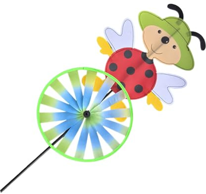 Watreketal Girandola rotante da giardino, non richiede attrezzi, paletto da terra per cortile, patio, balcone, sala giochi, uso spaventapasseri mulino a vento