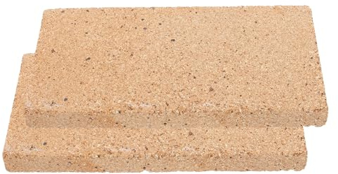 GARVALON 2 Piezas Ladrillos Refractarios de Alta Temperatura para Chimeneas Hornos de Leña Aislante de Arcilla para Estufas de Leña