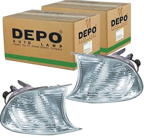 2X Depo Blinker Satz Weiß vorne