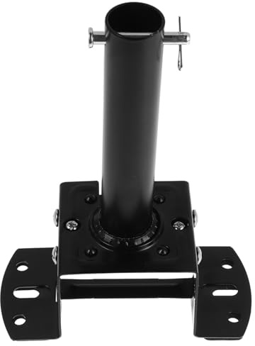 Toyvian Support de Ventilateur de Plafond en Fer Noir avec Tige, Kit de Fixation Robuste pour Ventilateur de Plafond avec Lumière, Installation Facile pour Décoration Intérieure