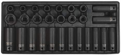 Sealey TBT24 28PC 1/2Sq Drive Impact Socket Set with Tool Tray