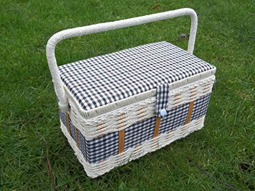 Nähkästchen mit Inhalt, Nähkorb Inclusive Nähset, Handarbeitskorb