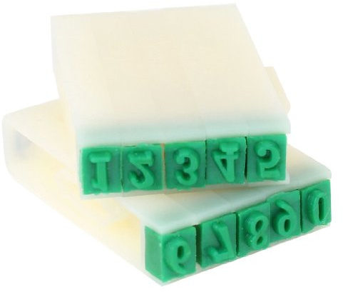 Sourcingmap Digits Stamp, Green Rubber Head Rubber Stamps Vintage Number (a13051700ux0038)