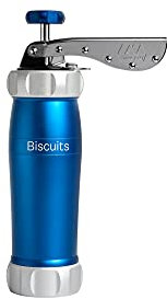 Marcato 8307BL Atlas Deluxe Keksausstecher, hergestellt in Italien, Edelstahl, blau, inkl. 20 Plätzchenformen, Aluminium