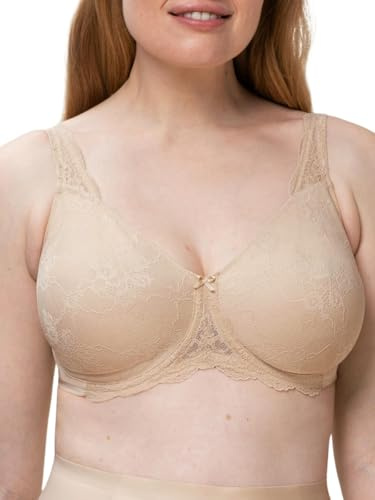 Triumph Damen Minimizer-BH Contouring Sensation W01, mit Bügel, ohne Polsterung, Verstellbare Träger, 95D, Nude Beige