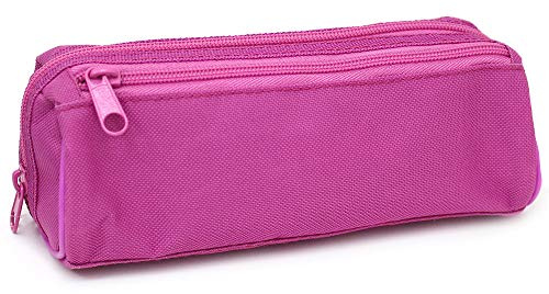 Fashion Stationery Black Pencil Case, Large, 2 Compartments