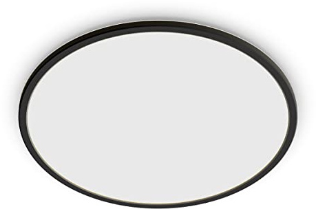 PHILIPS LED SceneSwitch Deckenleuchte (22 W), 3 Helligkeitsstufen, warmweißes Licht, energiesparende Raumbeleuchtung mit EyeComfort, schwarz, 43cm