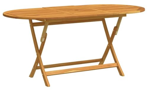 vidaXL Mesa Jardín Plegable Comedor Cocina Patio Terraza Balcón Camping Mobiliario Muebles Soporte Exterior 160x85x75 cm Madera Maciza de Eucalipto