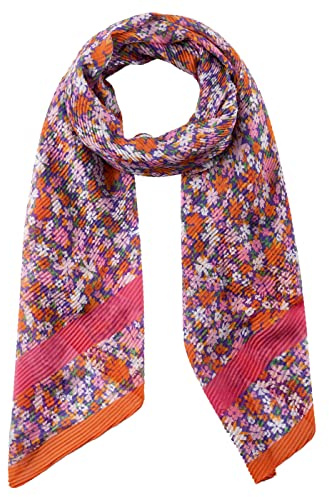 CODELLO Damen Nachhaltiger Plissee-Schal mit tollem Blumenmuster