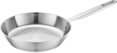 Fiskars Poêle, Ø 24 cm, All Steel pure, Poêle non revêtue, Convient pour toutes les cuisinières, Inox recyclé, Argent, 1065627 | Convient pour toutes les cuisinières, Inox recyclé, Argent, 1065627