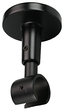 Ourdeco Deckenträger für Gardinenstangen 5,5 cm Landhaus, ø 16 mm, 1 Stk schwarz