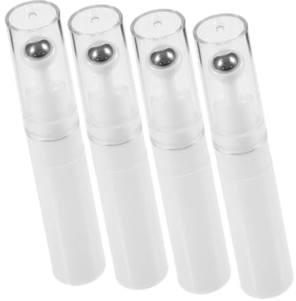 FOMIYES 4pcs Empty Glass Roller Bottles Balls and Screw Covers for Essential Oil Roller Inserts for Travel Dropper Bottle Use