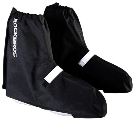 ROCKBROS Couvre-Chaussures Imperméable et Coupe-Vent Couvre-Chaussures de Vélo Réfléchissant Protection Contre la Pluie Chaussures pour Vélo de Course MTB Convient pour Vélo Chaussures SPD