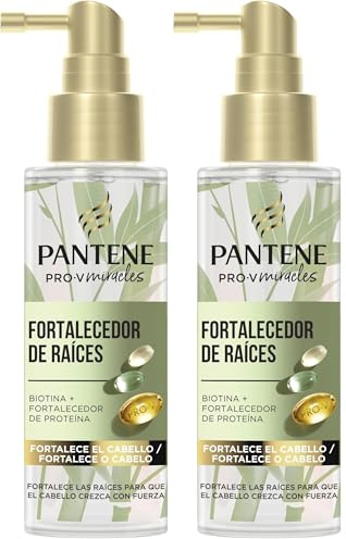 Pantene Crecimiento con Fuerza Fortalecedor de Raíces 100ml. Tratamiento con Biotina y Proteínas. Fortalece las Raíces, Crece el Pelo, Da Volumen y Fuerza. Para Pelo Seco y Dañado (Paquete de 2)