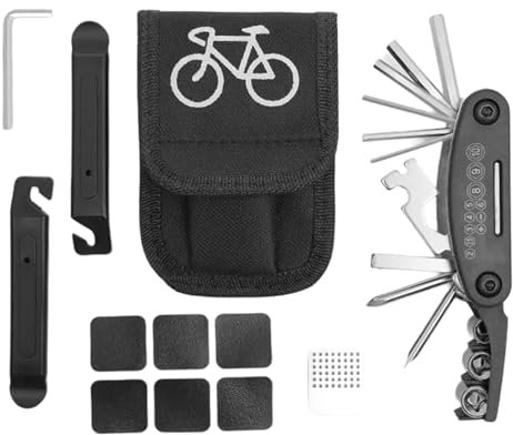 Juego de herramientas multifuncionales de reparación de neumáticos para bicicletas, llaves portátiles, herramientas de reparación de ciclismo