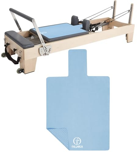Non-Slip Pilates Reformer Mat, 2mm Thick Pilates Reformer Machine Cover Mat, 39 x 24 Foldable Washable Absorb Sweat Accessory for Home, Studio, Gym Fitness (Blue)